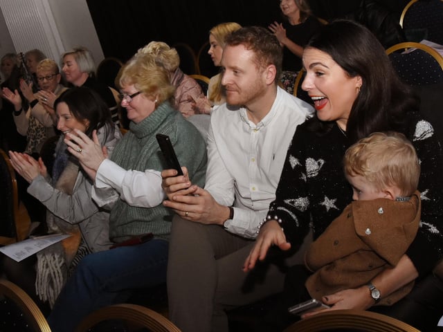 Some of the audience showing their support for the young performers.