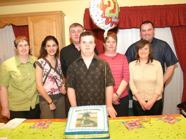 Party celebrations back in 2004: Aidan o'Kane.