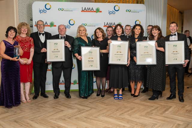 Donegal County Council staff and representatives from shortlisted projects attending the LAMA Awards 2024. (Theodoro Photography)