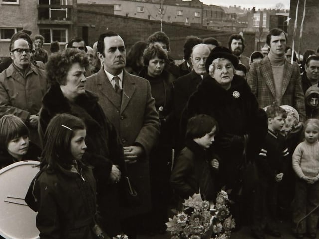 Bloody Sunday commemorative ceremonies and march back in January 1976.