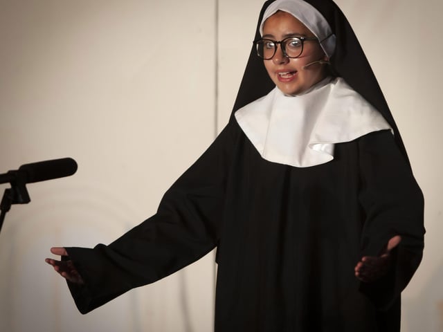 Mother Abbess encourages the audience to climb every mountain.