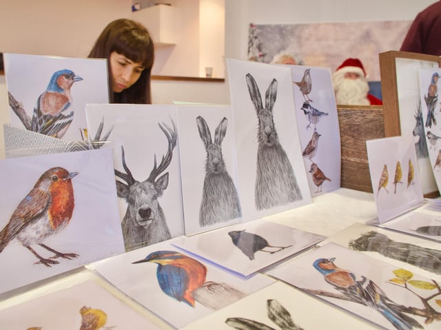 Artist Nuala at the event.
