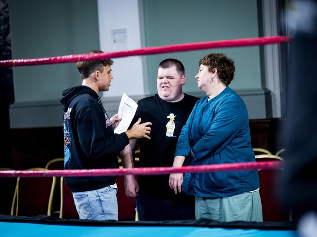Rehearsals getting serious at the Brawl in the Hall.