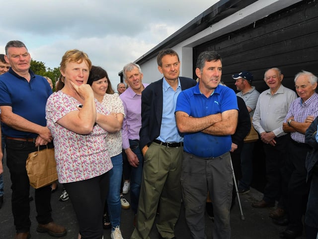 Some of the attendance at the official opening and open day of Northwest Vets at Moness, Burt on Saturday morning. Photo: George Sweeney