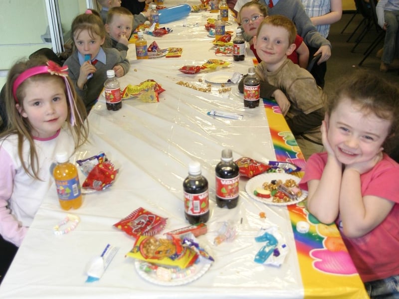 Party celebrations back in 2004: Beth Petropoulos & Natalie Laird.