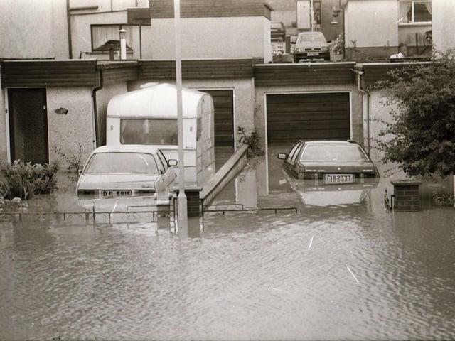 Flooding at Springvale, Coshquin and Ederowen back in 1985.