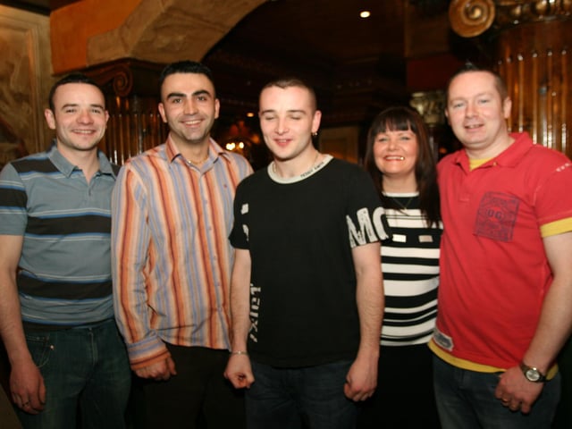 Out partying with friends and family at the pub.