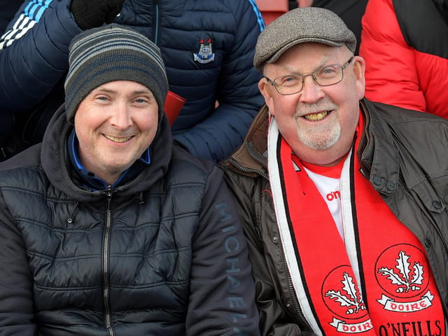 Fans in Celtic Park on Saturday for Derry’s game against Dublin. Photo: George Sweeney