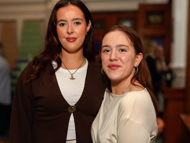 Caitlin with on left, owner/organiser of Revive ‘Vinted in Real Life’ pop up event held in St. Columb's Hall. (Photo - Tom Heaney, nwpresspics)