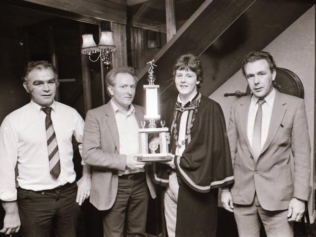 Trophy presentations in 1985.