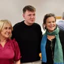 Foyle MLAs Ciara Ferguson and Pádraig Delargy with First Minister designate Michelle O'Neill and Sinn Féin President Mary Lou McDonald at Stormont on Thursday.