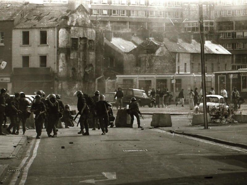 Trouble flares in Derry during the marching season in August 1975.