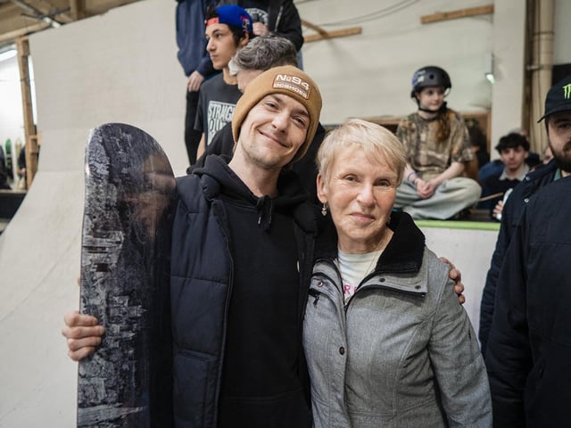 Joe Hill and mum Anne McCloskey.