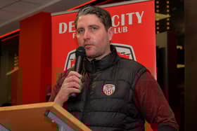 Derry City manager Ruaidhrí Higgins. Photo: George Sweeney
