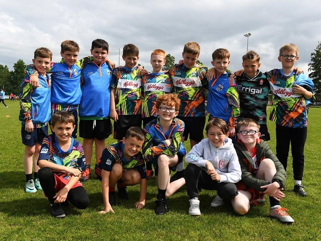Children who took part in the Doire Trasna Kellogs Cúl Camp. Photo: George Sweeney