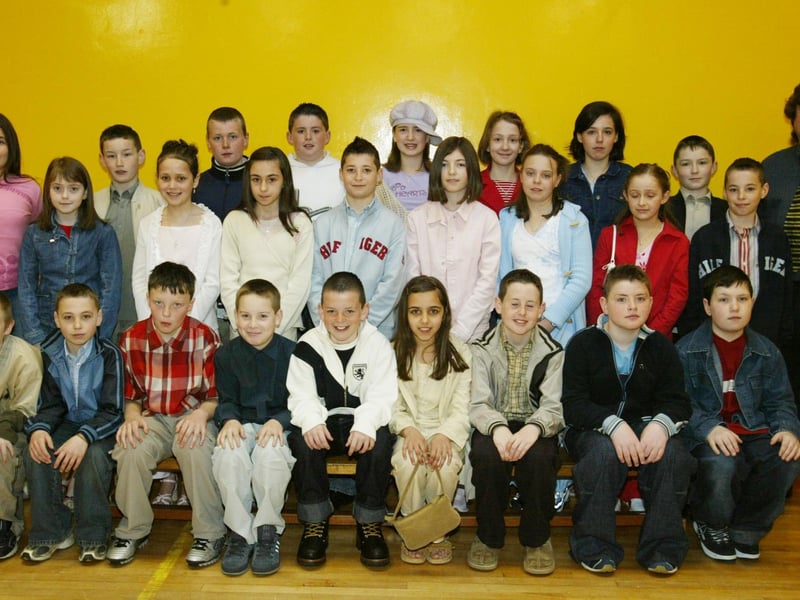 St Columba's PS pupils who received the sacrament of Confirmation pictured with their class teacher