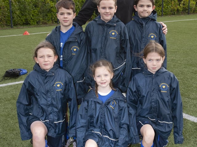 Children from St. Therese’s PS, Lenamore who competed in the Primary Schools Duathlon at St. Mary’s College on Wednesday morning.