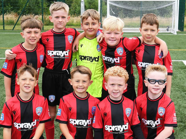 The Coleraine FC Peacocks under-8's team which took part in the O'Neills Foyle Cup.