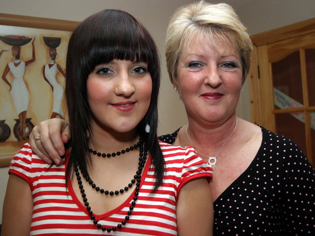 Bronagh Halpenny pictured with her Godmother on the occasion of her 18th birthday 0171JML : Parties and celebrations January 2006: Bronagh Halpenny.