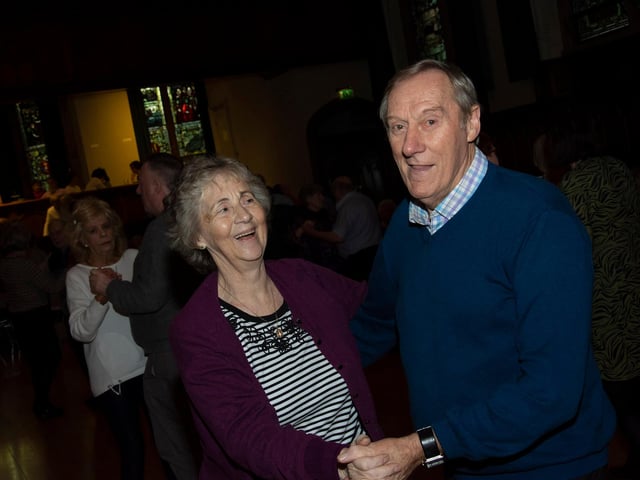 Pictured on the dancefloor at Wednesday’s Mayor’s Tea Dance at the Guildhall are Frances Donaghey and Christy McMonagle.:.