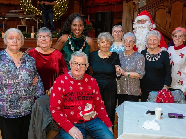 The Guildhall was the setting as the Mayor Councillor Lilian Seenoi-Barr hosted a festive tea dance. Picture Martin McKeown. 11.12.24 : .