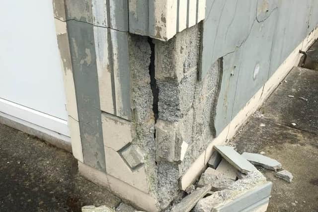 A home affected by the defective block crisis. A lobby group focused on the banking and insurance implications of the defective blocks crisis has managed to convene key stakeholders to come together and jointly tackle some of the challenges facing affected homeowners.
