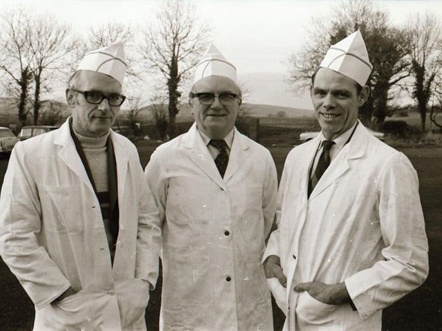 Staf from Doherty's Meats plant at Carrigans.