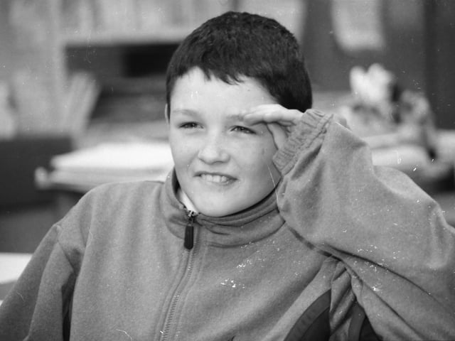 George Hutton, a P6 pupil at St. Eugene's, who spoke to the 'Journal' in February 1998.
