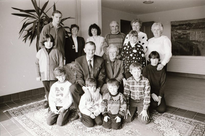 Dr Tom McGinley, Foyle Hospice founder pictured with a group back in 1994.