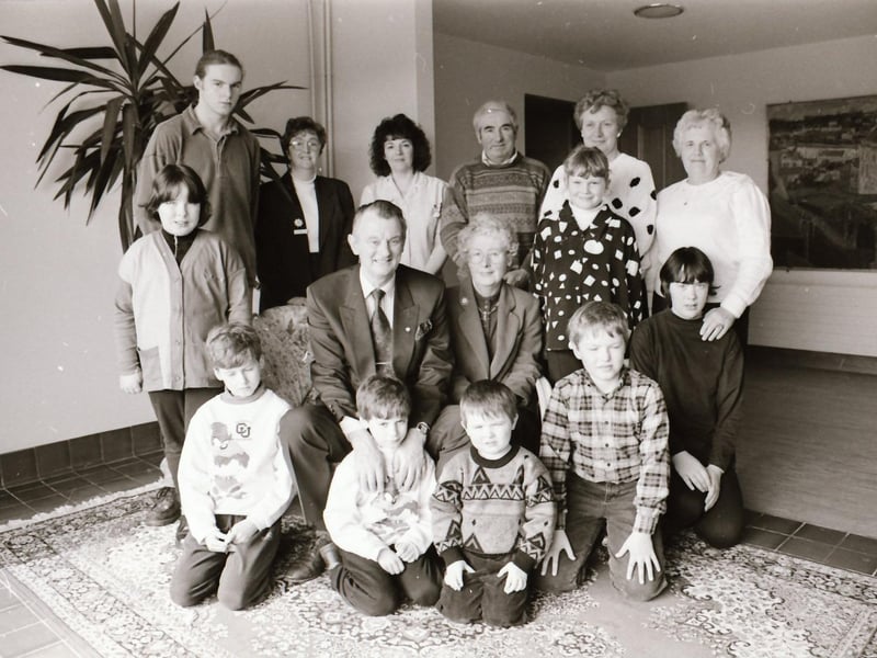 Dr Tom McGinley, Foyle Hospice founder pictured with a group back in 1994.