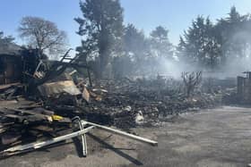 Brian shared a photograph showing the bike store had been entirely gutted by the blaze.