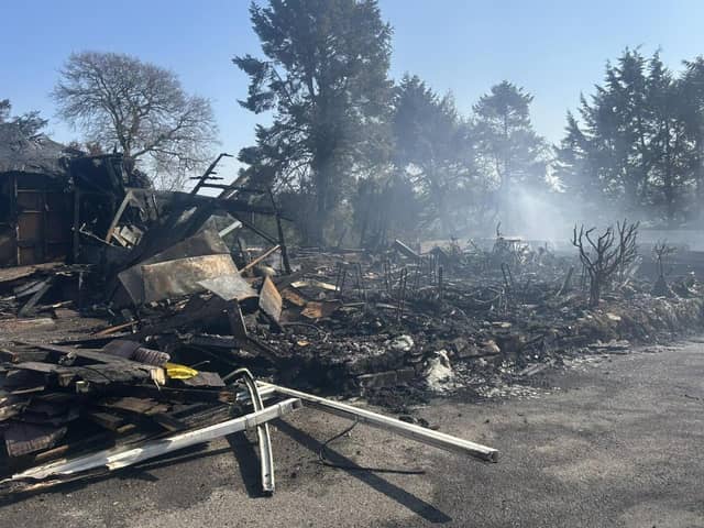 Brian shared a photograph showing the bike store had been entirely gutted by the blaze.