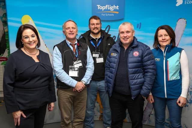 Group leaders from a host of secondary schools across the Northwest came together at City of Derry Airport on Wednesday to celebrate the launch of Topflight for Schools 2025 Ski Programme