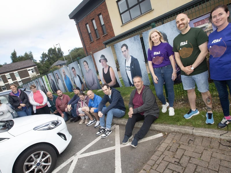 Members of Destined pictured at the photographic exhibition on Tuesday morning at the group's Foyle Road headquarters. The exhibition is part of Féile 24. (Photos: Jim McCafferty Photography)