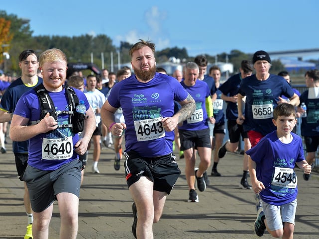 Participants at the annual Foyle Hospice Run/Walk. Photo: George Sweeney