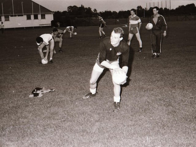 The Derry team training ahead of the Ulster Senior Final.