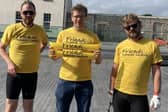 North West Cancer Centre doctors Dr Dominic McBride, Dr Niall O’Neill and Dr Conor O’Neill going the extra mile.
