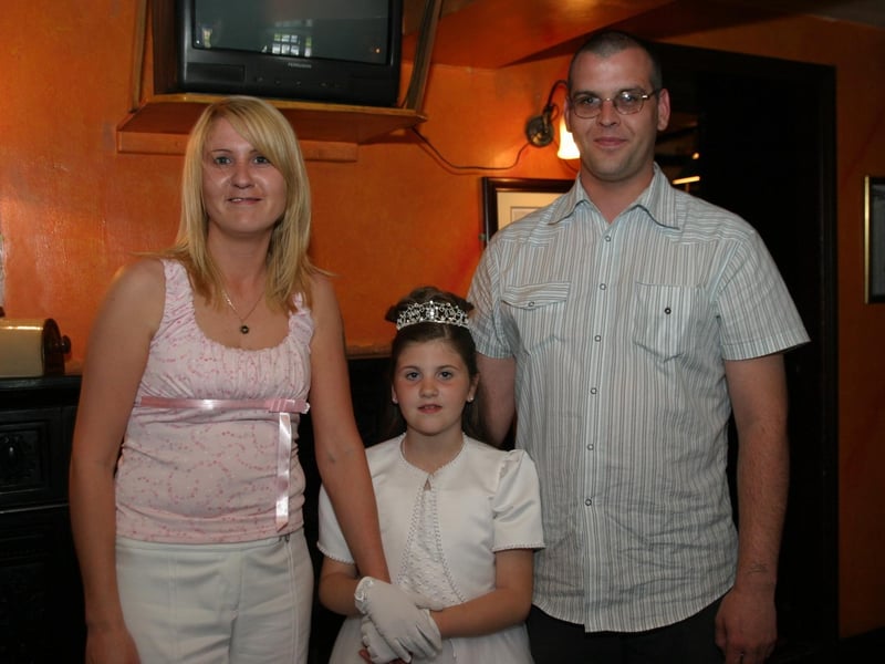 Celebrating a first communion as a family.
