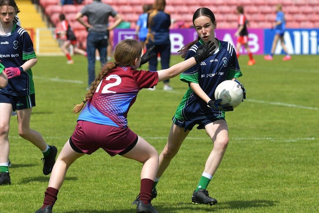 St. John’s playing St. Patrick’s in Celtic Park last week. Photo: George Sweeney.  DER2321GS – 151