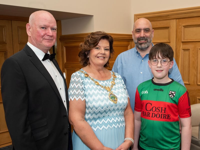 The Mayor Patricia Logue with guests at the Mayor's charity ball.