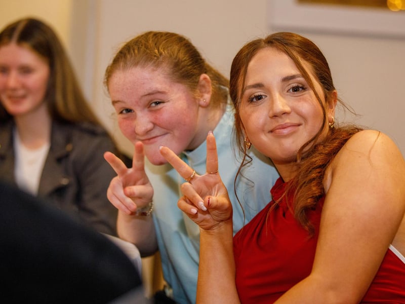 Big smiles for the photographer at the Derry City women's awards night at the Maldron Hotel.