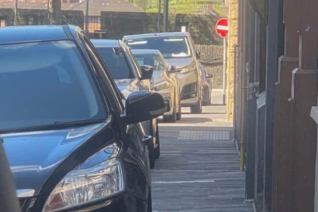 PSNI has highlighted 'inconsiderate parking' on Society Street and Magazine Street. Photo: Police Derry City and Strabane Facebook.
