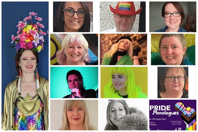 Performers in the Pride Monologues as part of Foyle Pride Celebrations