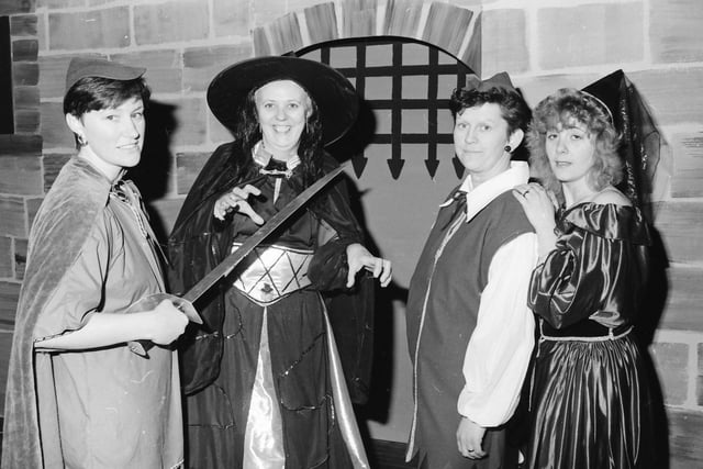 Some of the cast from the Crimson Players 1993 panto.