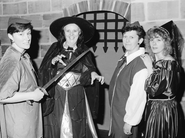 Some of the cast from the Crimson Players 1993 panto.
