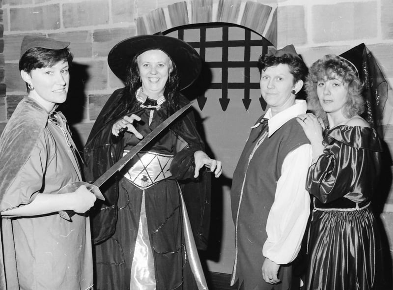 Some of the cast from the Crimson Players 1993 panto.