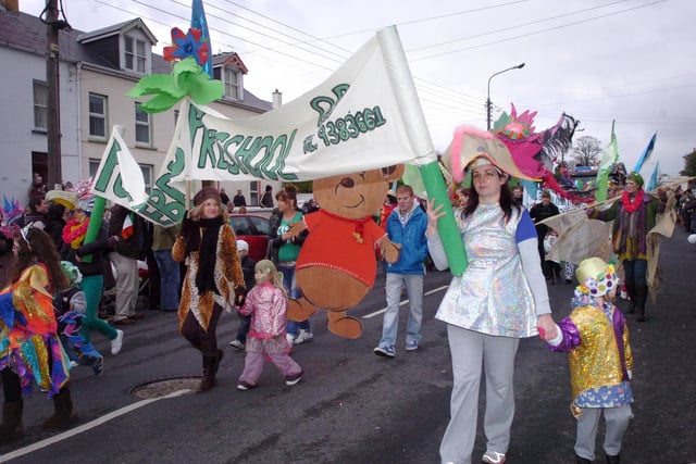 Foyle Pebbles Preschool put on a colourful display in Moville. (1903PG42)