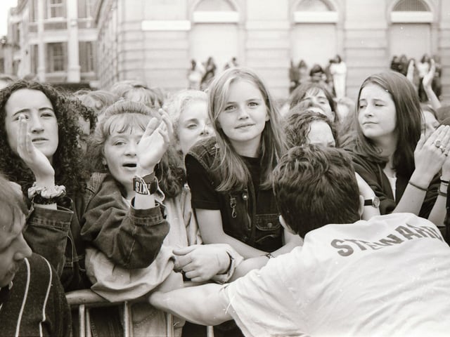 Fans enjoying the 1993 BBC Radio 1 roadshow.