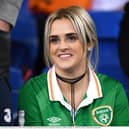 Erin McClean, wife of James McClean, prior to the FIFA World Cup Qualifier Group D match between Wales and Republic of Ireland at Cardiff City Stadium in 2017.