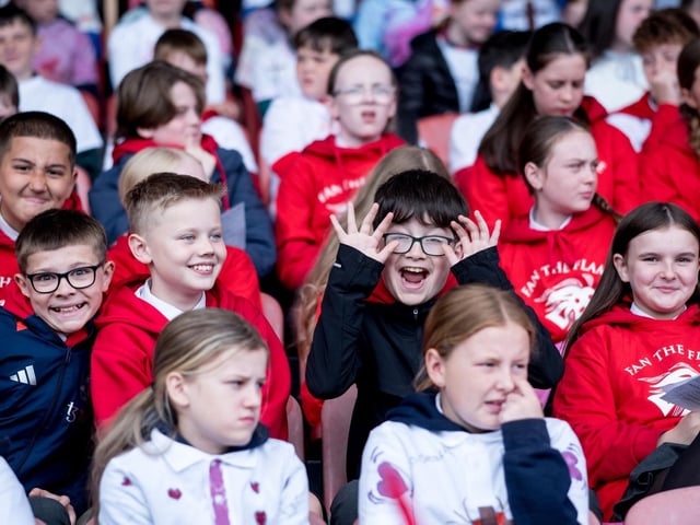 Participants at the Derry Diocese Fan The Flame annual Mass 2025 in Celtic Park.